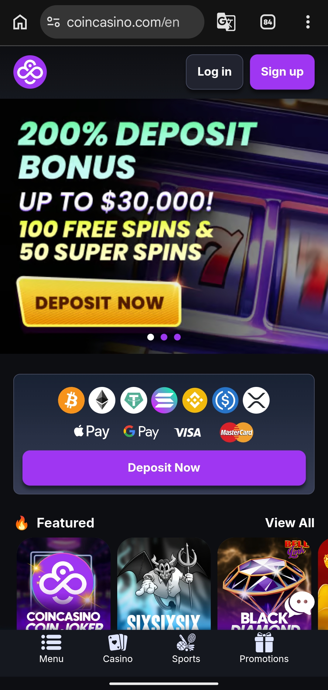 CoinCasino Mobile PWA